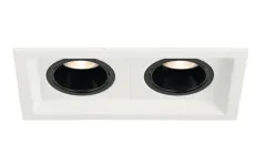 BH03-00760 BRAYTRON GATA BEYAZ 2Lİ KARE SPOT ARMATÜR