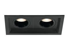 BH03-00761 BRAYTRON GATA SİYAH 2Lİ KARE SPOT ARMATÜR