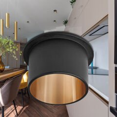 BH03-06021 BRAYTRON ALFA SİYAH+ALTIN GU10 SIVA ALTI SPOT ARMATUR