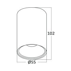 BH04-00506 BRAYTRON GAMA MAT ALTIN GU10 SIVA USTU SPOT ARMATUR