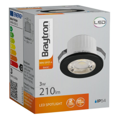 BH06-00211 BRAYTRON MİNİSPOT-A 3W SİYAH 4000K LEDLİ DOWNLIGHT