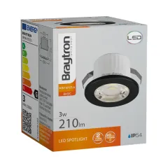 BH06-00231 BRAYTRON MİNİSPOT-A 3W 6500K SİYAH LEDLİ DOWNLIGHT