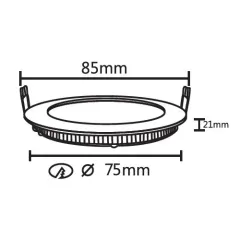 BP01-30300 BRAYTRON 3W 3000K 3'' SIVA ALTI LEDLİ PANEL
