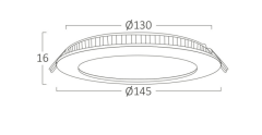 BP01-30900 BRAYTRON 9W 3000K 5'' SIVA ALTI LEDLİ PANEL
