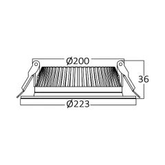 BP13-02410 BRAYTRON 24W 4000K 8''FATON LEDLİ DOWNLIGHT