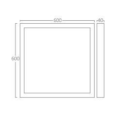 BP16-99040D BRAYTRON 60x60 ALÜMİNYUM DERİN KASA SIVA ÜSTÜ ÇERÇEVE