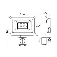 BT60-43031 BRAYTRON FLOODLIGHT 30W 6500K SENSÖRLÜ PROJEKTÖR