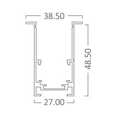 BY41-00421 BRAYTRON MAGNET RAY SIVA ALTI YAYLI MODEL SİYAH 2 METRE