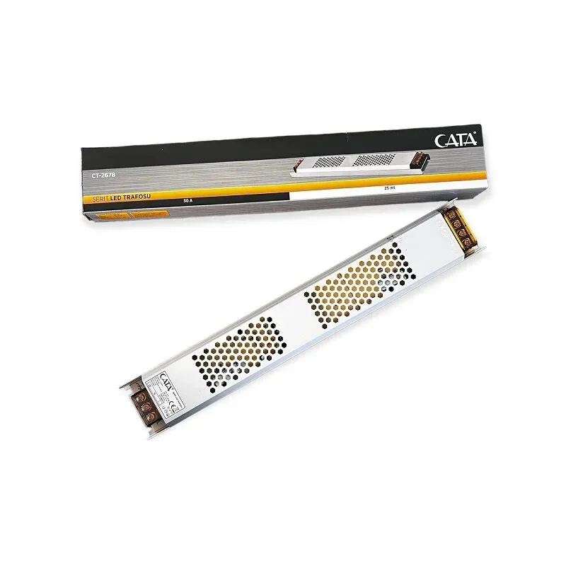 CT-2678 CATA 30 AMPER ŞERİT LED TRAFOSU 360W SÜPER SLİM FANSIZ