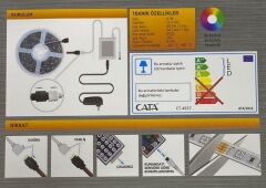 CT-4557 CATA RGB ŞERİT LED SET (54 CİP 2835)  (5 MT)