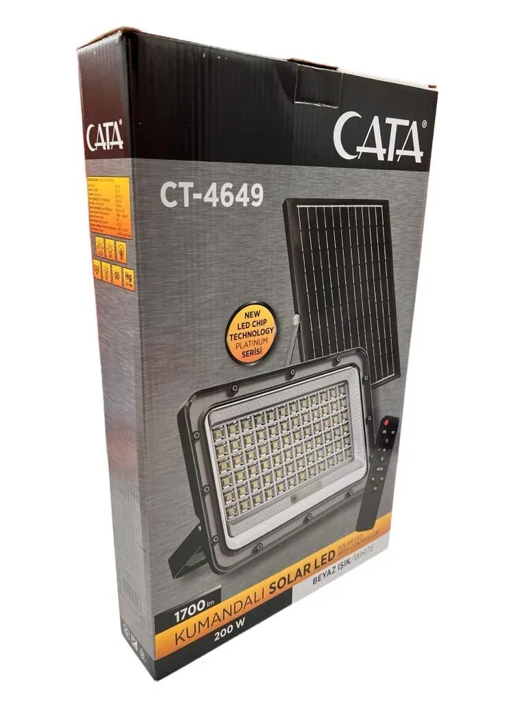 CT-4649 CATA 200W SOLAR LED PLATINUM PROJEKTÖR