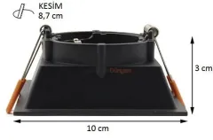 CT-5004 CATA PUMA DEKORATİF SİYAH KASA KARE