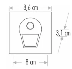 CT-5170G CATA 1W SENSÖRLÜ LEDLİ KORİDOR ARMATÜRÜ GÜNIŞIĞI