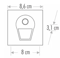 CT-5170SG CATA 1W SENSÖRLÜ LEDLİ KORİDOR ARMATÜRÜ SİYAH KASA GÜN IŞIĞI