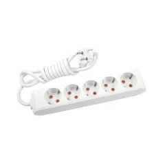 90113505 VİKO MULTİ-LET BEŞLİ PRİZ TOPRAKLI KABLOLU Ç.K. 5 METRE