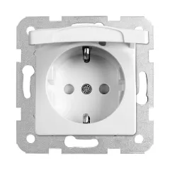 90440012 VİKO Linnera Rollina BEYAZ KAPAKLI TOP PRİZ Ç.K. MEK+KAPAK (ÇERÇEVESİZ)