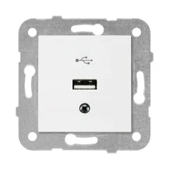 90440026 VİKO Linnera Rollina BEYAZ USB KONNEKTÖR MEK+KAP (ÇERÇEVESİZ)