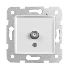 90440096 VİKO Lin/Rol BEYAZ UYDU PRİZİ F KONNEKTÖRLÜ SONLU MEK+KAPAK (ÇERÇEVESİZ)