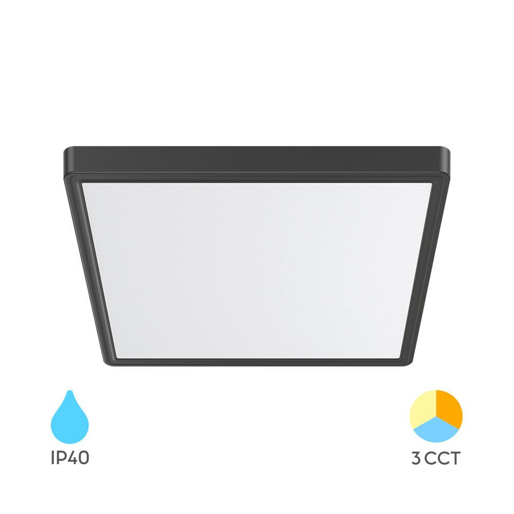 Braytron BP07-10481 Jade Siyah Kare 36W 3’ü 1 Arada Tavan Armatürü